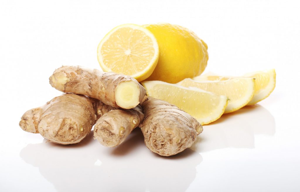 fresh ginger root lemon