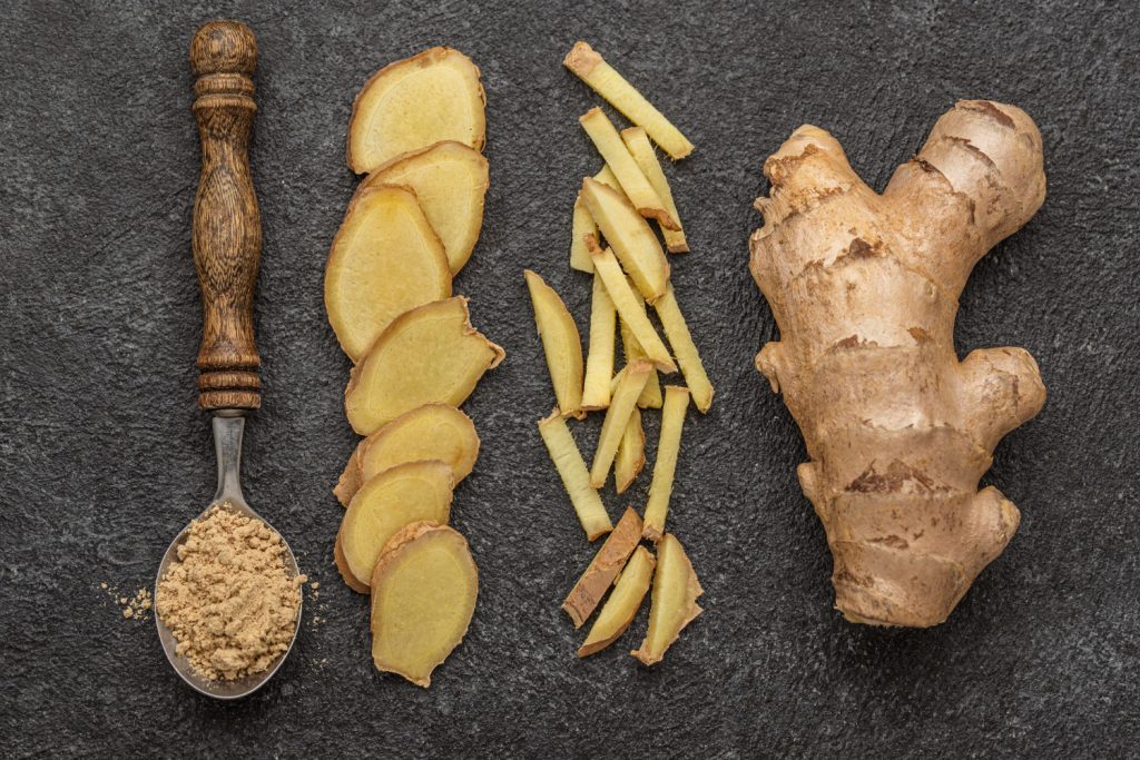 top view arrangement ginger table